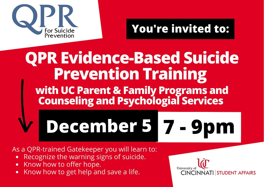 QPR Evidence-Based Suicide Prevention Training | The UC Family Portal